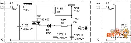 Two-way Control Dimmable Corridor Lighting System Circuit