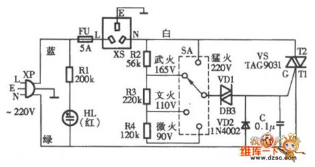 Xinmei VL-95Q electric rice and porridge cooker circuit diagram
