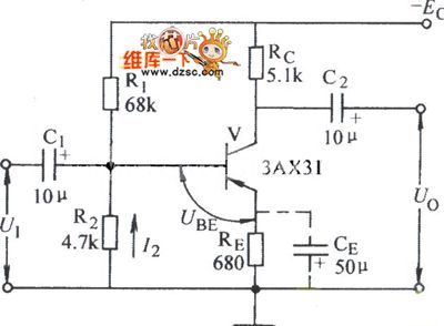 Partial Pressure Type Current Negative Feedback Bias Circuit