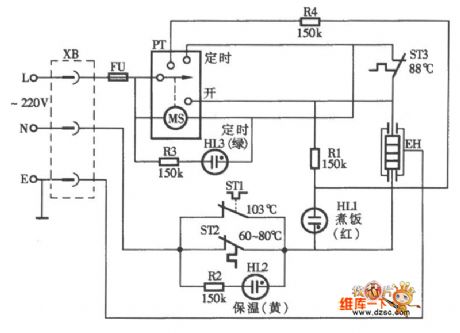 Timer automatic electric rice cooker circuit diagram - Electrical