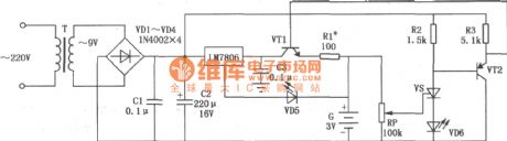 LM7806 formed full-automatic Nickel cadmium battery charging circuit diagram