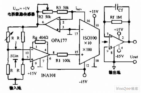 Precise Bridge Isolation Amplifier Circuit
