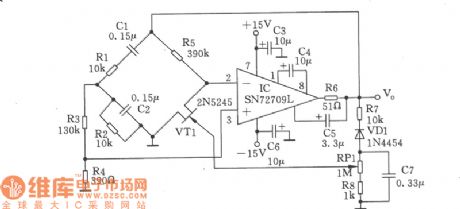 Wien Bridge Sine Wave Generator II Circuit