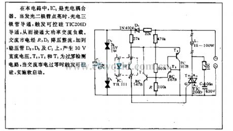 Municipal electric power photoelectric control circuit