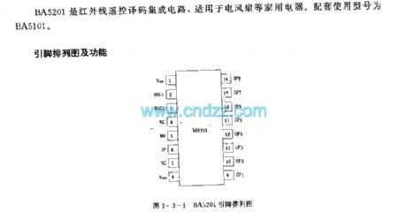 BA5201 (household appliances) infrared remote control decoding circuit diagram