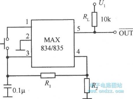 MAX834/835 typical application circuit