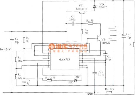 MAX713 application circuit under linear model