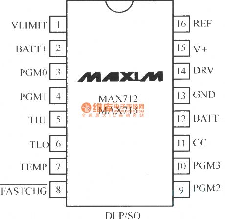 MAX712／MAX713 pin arrangement mode