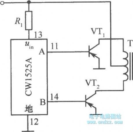 CWl525A driving M0S tube push-pull driving circuit