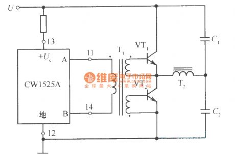 CWl525A driving bipolar half-bridge circuit