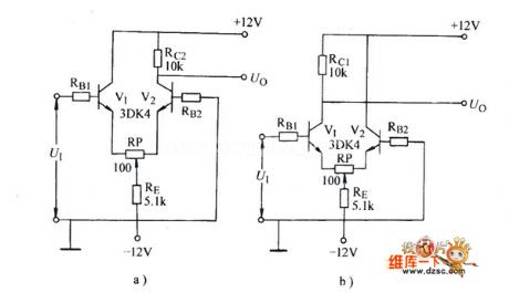 Two Single-Ended Output Differential Amplifier Circuit