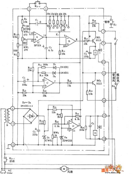 Electric Fan Natural Wind Timing Control Circuit