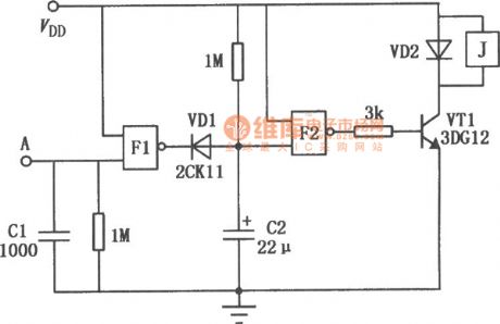 Touch Delay Switch Circuit Composed of NAND Gate