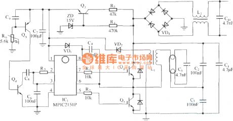 CFL electron ballast circuit composed of MPIC2151P and PowerLuxTM IGBT