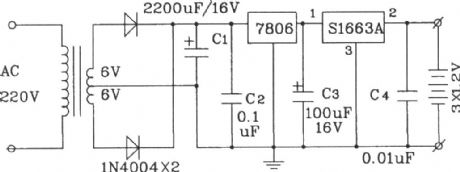 Typical application circuit of S1633A Ni-Cd battery charge control integrated circuit