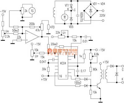 Speed regulation circuit with integrated trigger KC04
