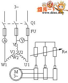 Squirrel Cage Wound-Rotor Asynchronous Motor Circuit