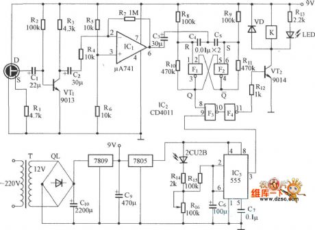 Self-Locking Sound Control Switch Circuit