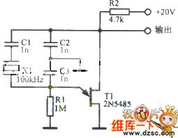 COLPITTS Oscillator Circuit Using Crystal