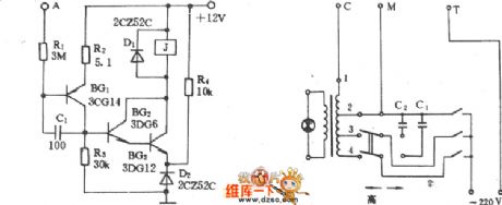 Two-Stage Breeze File Five-Speed Electric Fan Circuit