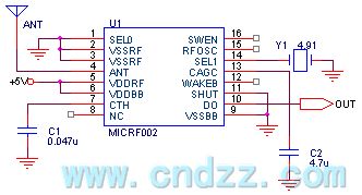 The design of 315M remote control circuit