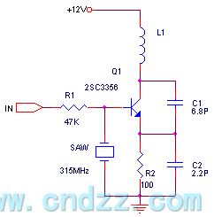 The design of 315M remote control circuit