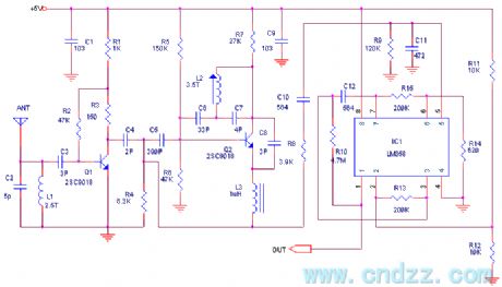 The design of 315M remote control circuit