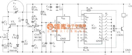 Ultra-small 400 meters wireless remote control circuit diagram