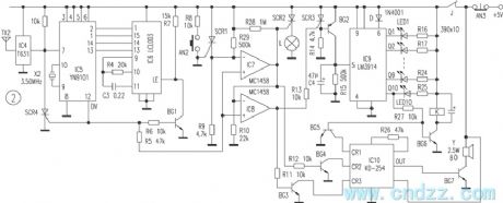 Using DTMF encoding and decoding wireless calling implement circuit diagram