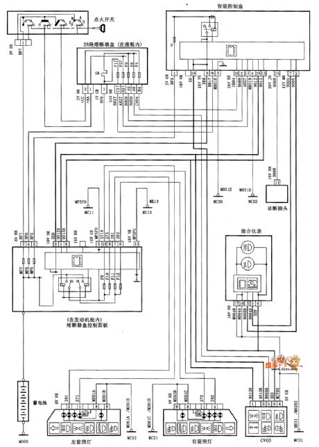 XSARA headlamp circuit diagram