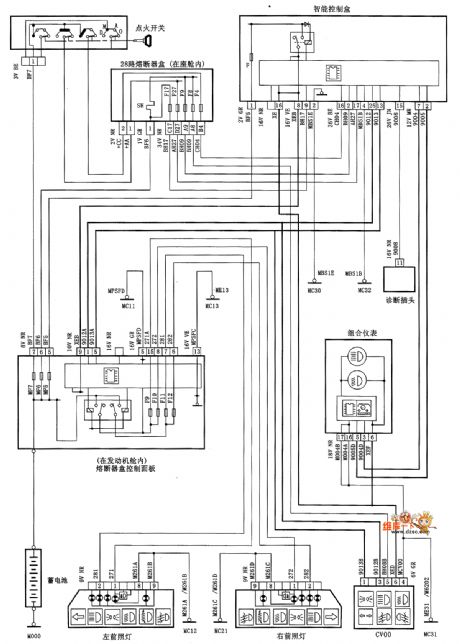 XSARA headlamp circuit diagram
