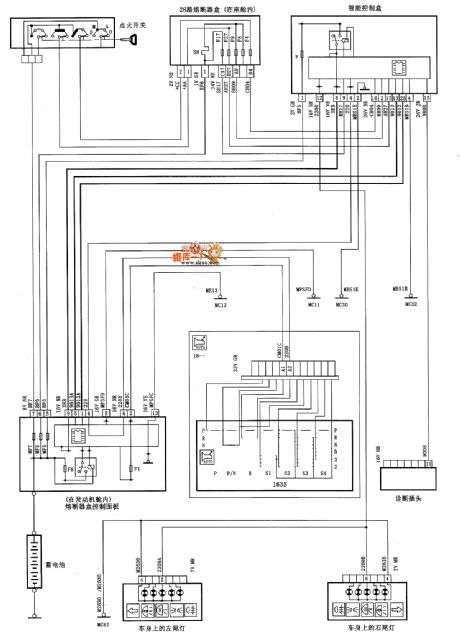 XSARA reversing light(automatic transmission) circuit diagram