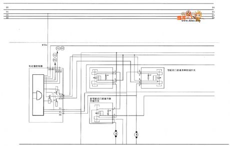Zastava CA7200E3(L) type motor-driven window system(two) circuit diagram