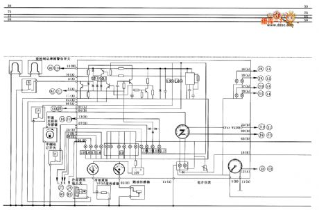 Zastava CA7200E3(L) type instrument and signalling system circuit diagram