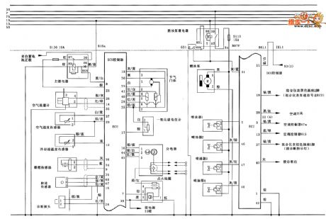 Zastava CA7220E type engine fuel injection system circuit diagram