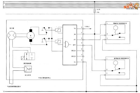Zastava CA7220E type center gate lock system circuit diagram