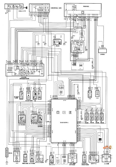 DONGFENG CITROEN Xsars fuel injector and ignition system(manual transmission) circuit diagram