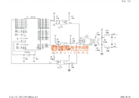The 8051 circuit diagram