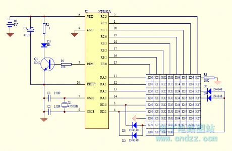 Multi-code  monolithic remote controller