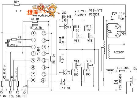 Automatic regulated voltage inverter circuit