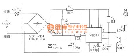 Touch delay light circuit with time base circuit (2)