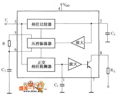 LM567 Internal Structure Circuit