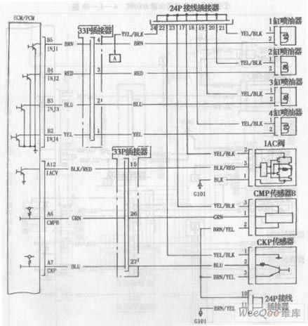 ACCORD 2003 models engine circuit diagram 1