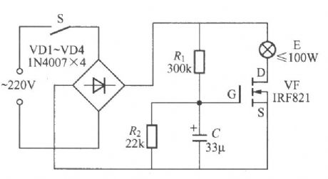 Incandescent lamp life extension switch circuit