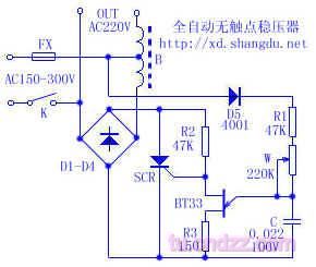 Automatical noncontact regulator circuit