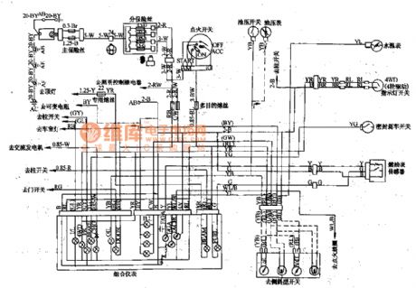 Mitsubishi Pajero light off-road vehicle circuit dashboard wiring circuit diagram