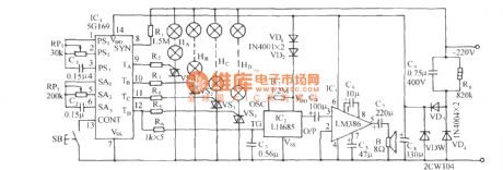 5G169 open-herding festival lantern larghing happily voice automatic control circuit