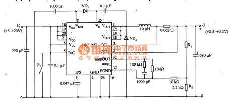 Composed of BIC1222 DC converter circuit diagram