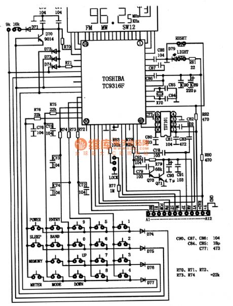 TC9316F digital tuning DTS integrated circuit