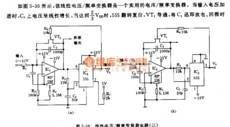 555 Linear voltage / frequency converter circuit 3
